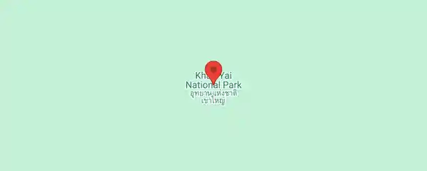Static map showing Khao Yai National Park in Khao Yai