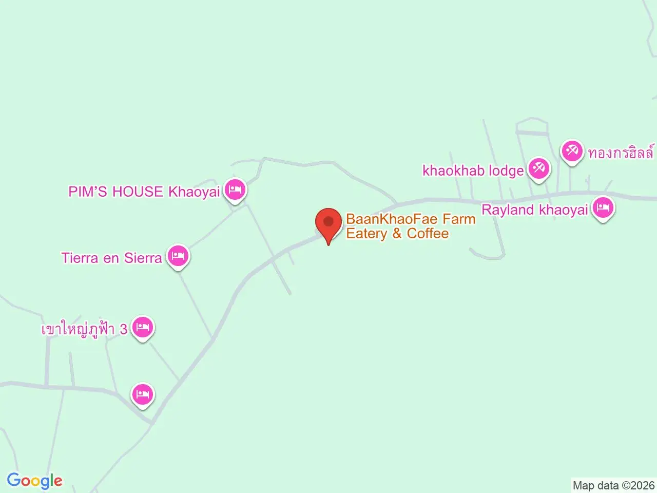 Static map showing Khao Yai The Mango House Farm in Khao Yai