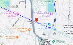 Map showing location of Khlong Toei station