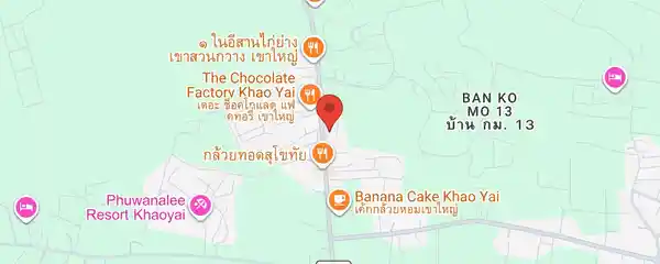 Static map showing Krua Khao Yai in Khao Yai