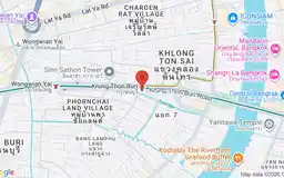 Map showing location of Krung Thon Buri station