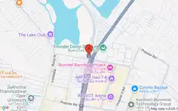 Map showing location of Lake Muang Thong Thani station