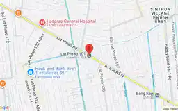 Map showing location of Lat Phrao 101 station