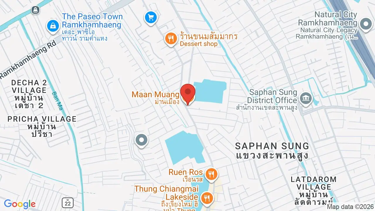 Map showing location of Maan Muang