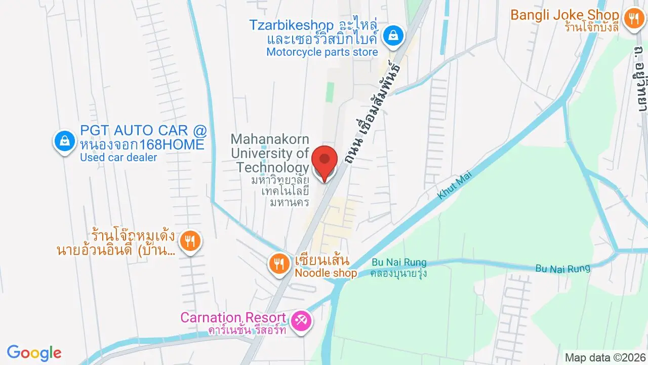 Map showing location of Mahanakorn University of Technology