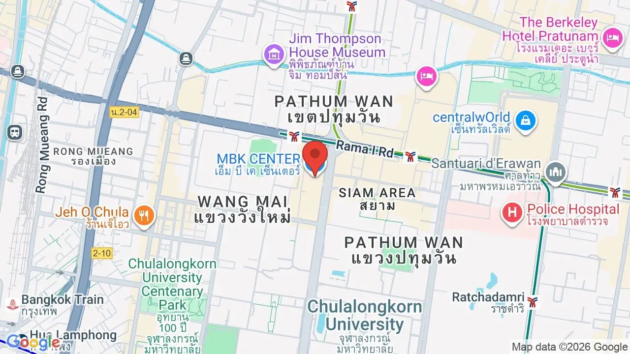 Map showing location of MBK Center
