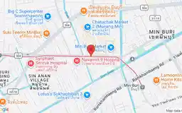 Map showing location of Min Buri Market station