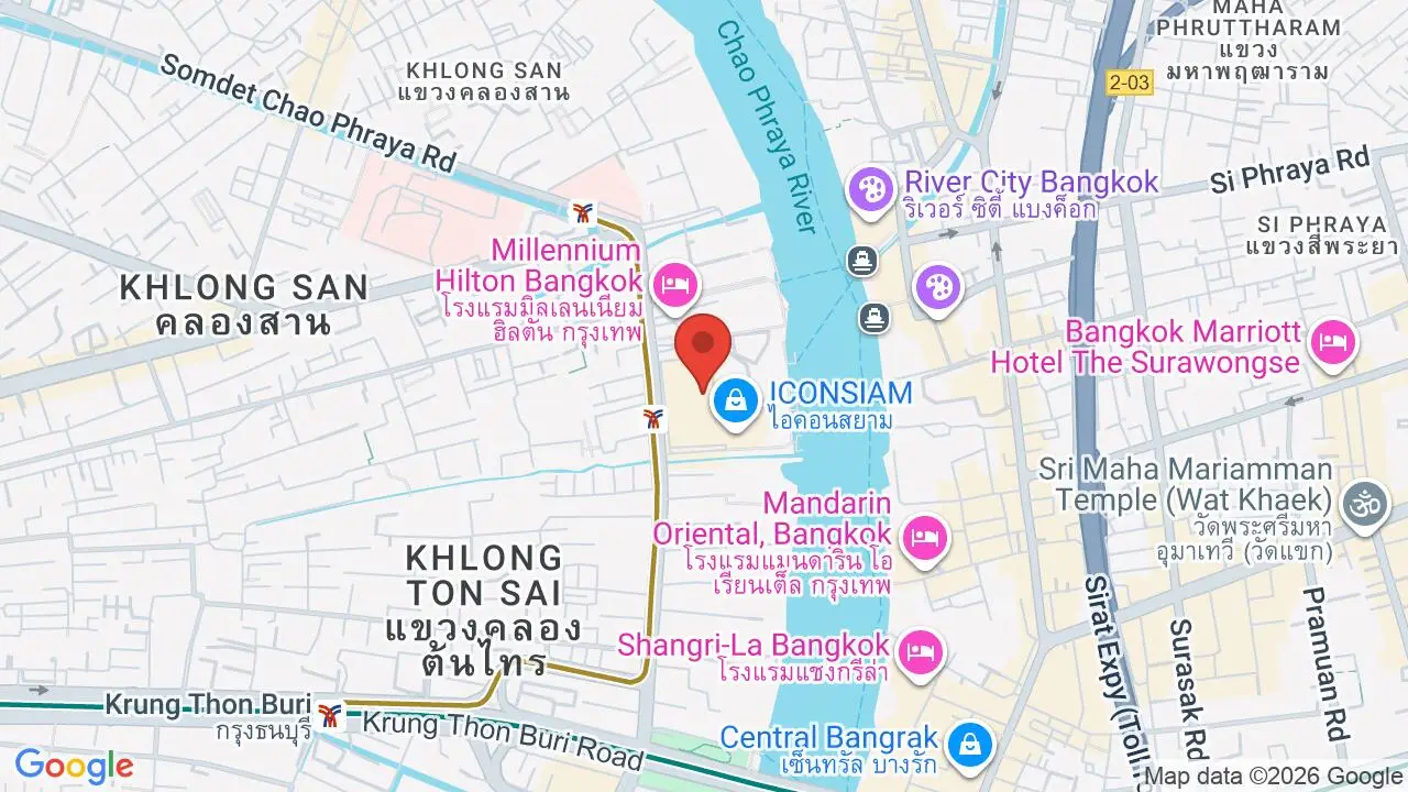 Map showing location of Modulo Language School - ICONSIAM