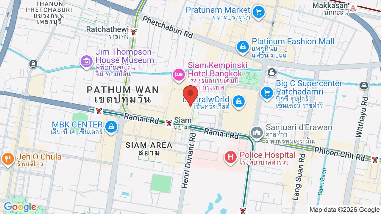 Map showing location of Modulo Language School - Siam Paragon