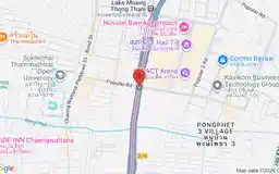 Map showing location of Muang Thong Thani station
