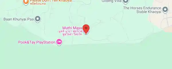 Static map showing Muthi Maya Forest Pool Villa Resort in Khao Yai