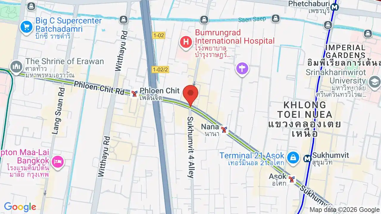 Google map centered on Nana