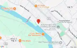 Static map showing Natee The Riverfront Hotel in Kanchanaburi