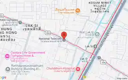 Map showing location of National Telecom station