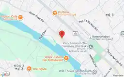 Static map showing On's Thai-Issan Vegan in Kanchanaburi
