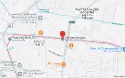 Map showing location of Pak Kret Bypass station