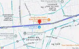 Map showing location of Phasi Charoen station