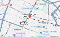 Map showing location of Phaya Thai station