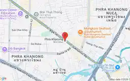 Map showing location of Phra Khanong station