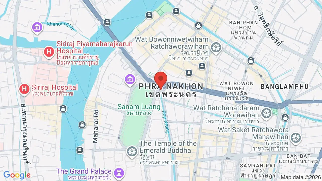 Map showing location of Phra Nakhon
