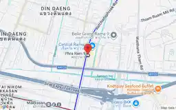 Map showing location of Phra Ram 9 station