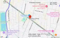 Map showing location of Phrom Phong station