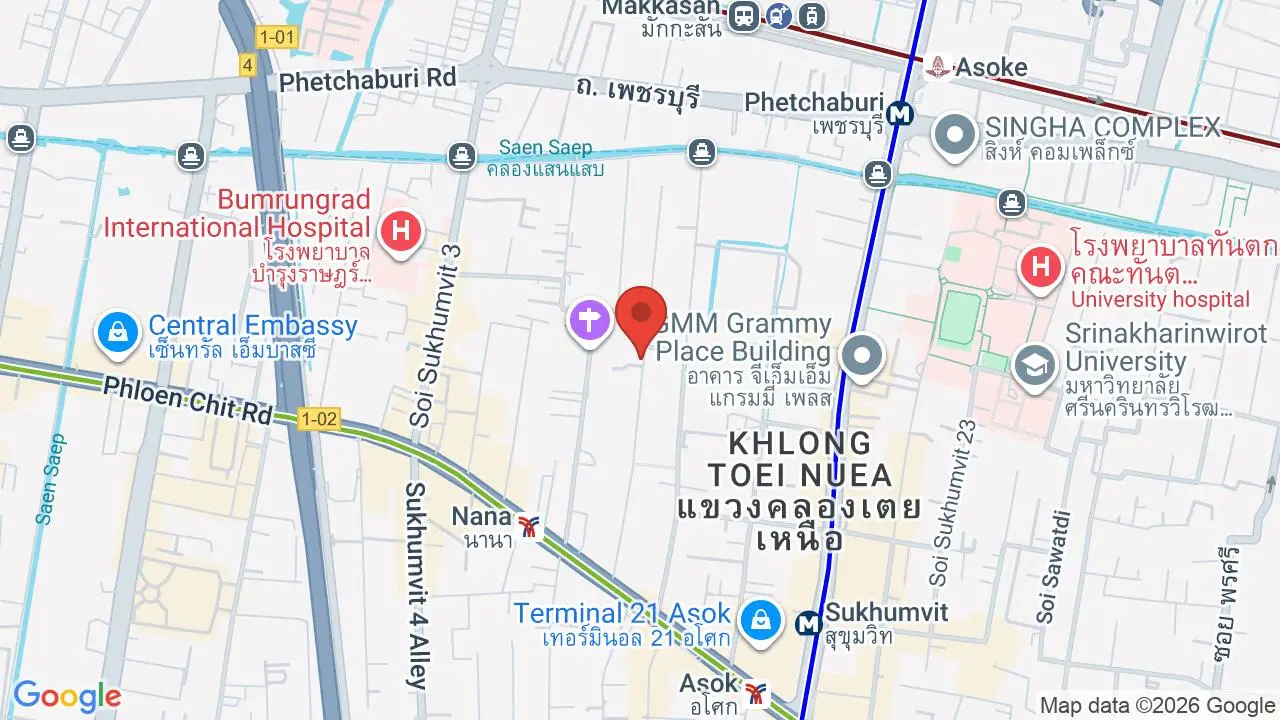 Map showing location of Punjab Grill