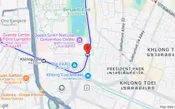 Map showing location of Queen Sirikit National Convention Centre station