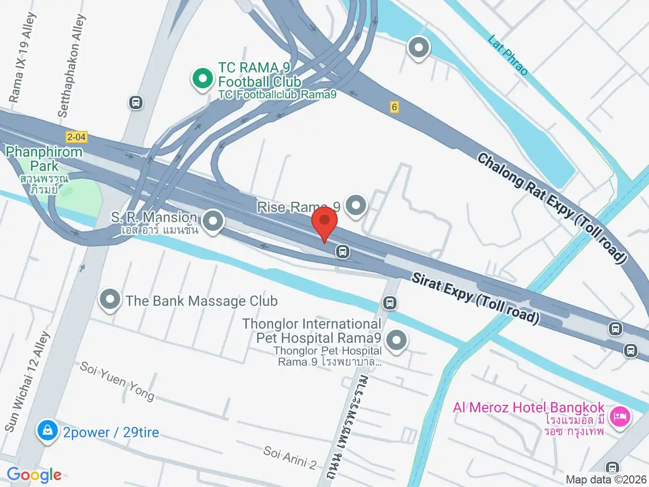 Large Google map centered on Rama 9