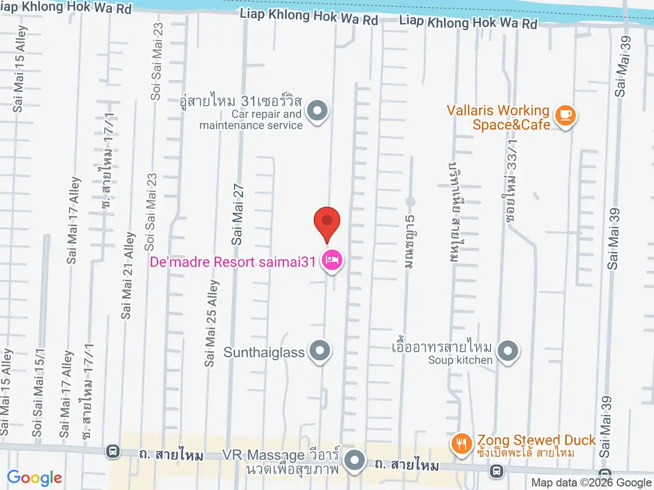 Large Google map centered on Ratchada