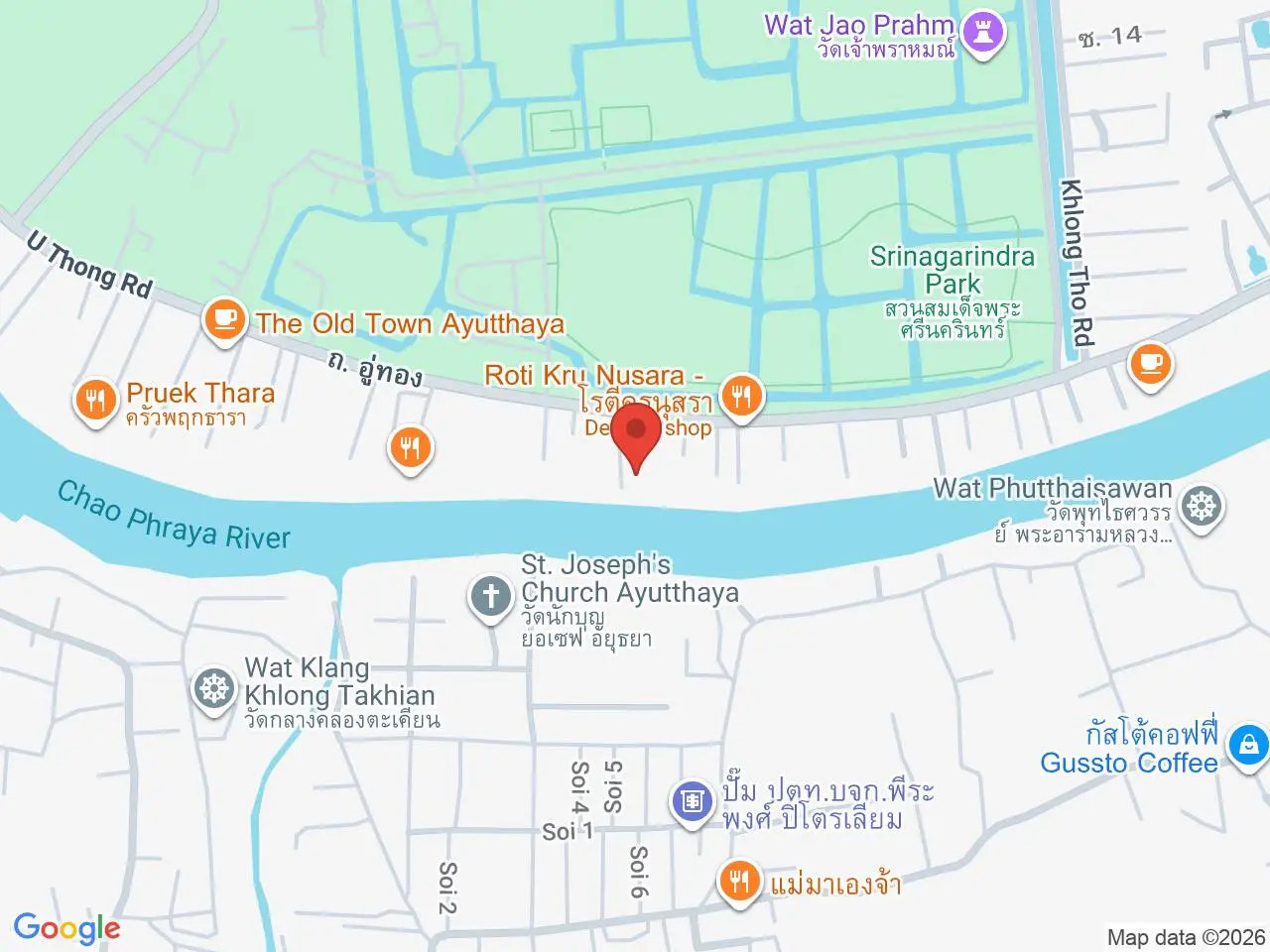 Static map showing River Bar - Ayutthaya in Ayutthaya