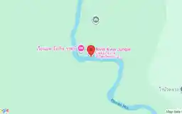 Static map showing River Kwai Jungle Rafts in Kanchanaburi