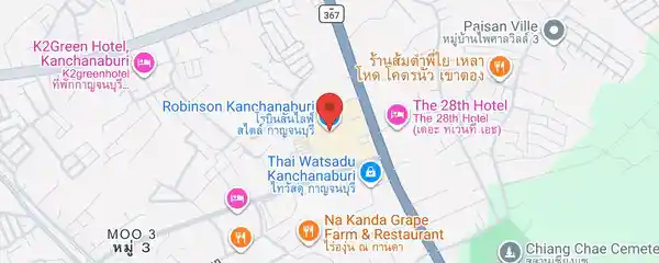 Static map showing Robinson Lifestyle Kanchanaburi in Kanchanaburi