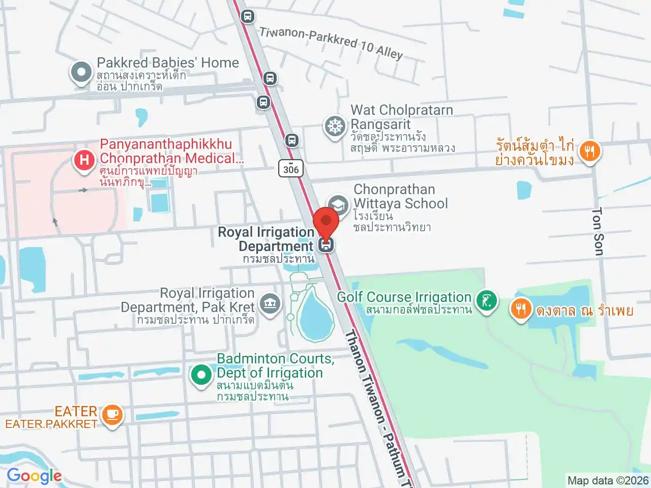 Map showing the location of Royal Irrigation Department station