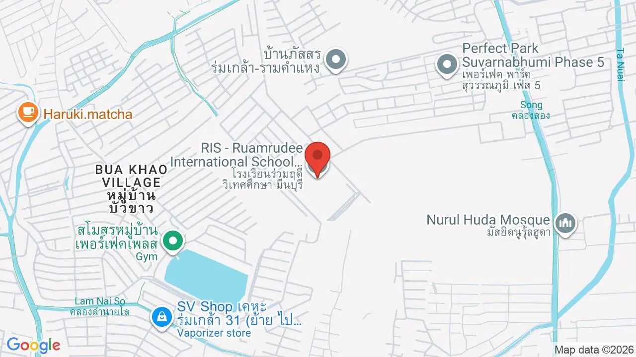 Map showing location of Ruamrudee International School