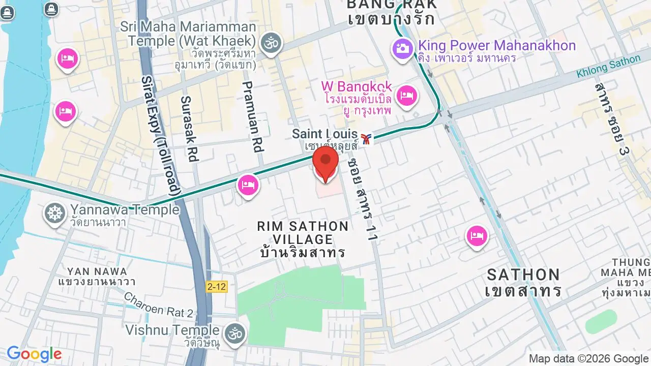 Map showing location of Saint Louis Hospital