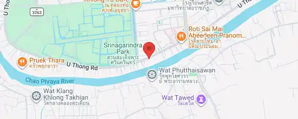 Static map showing sala ayutthaya in Ayutthaya