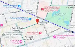 Map showing location of Sala Daeng station