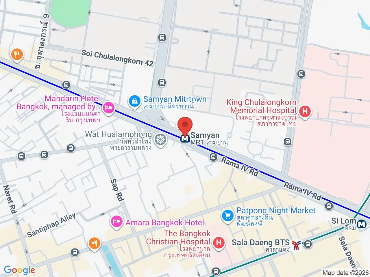 Large Google map centered on Sam Yan