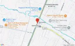 Map showing location of Samrong station