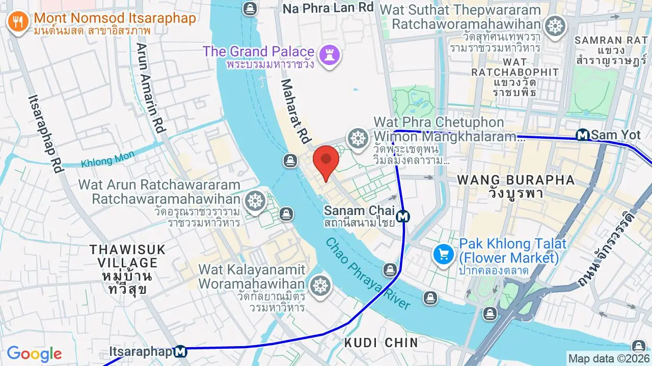 Map showing location of Sang Thatien