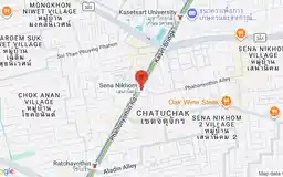 Map showing location of Sena Nikhom station