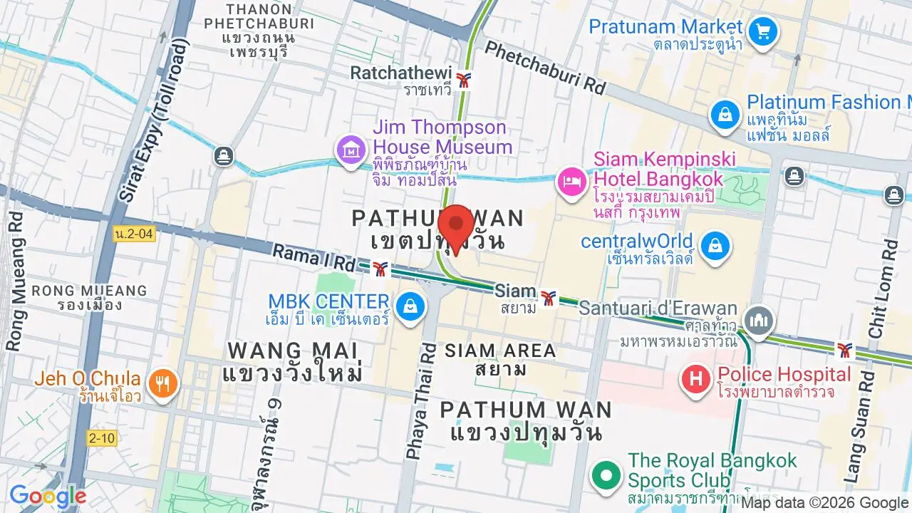 Map showing location of Siam Discovery