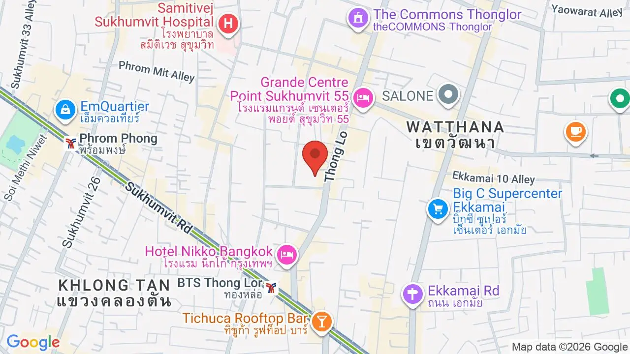 Map showing location of Somerset Sukhumvit Thonglor