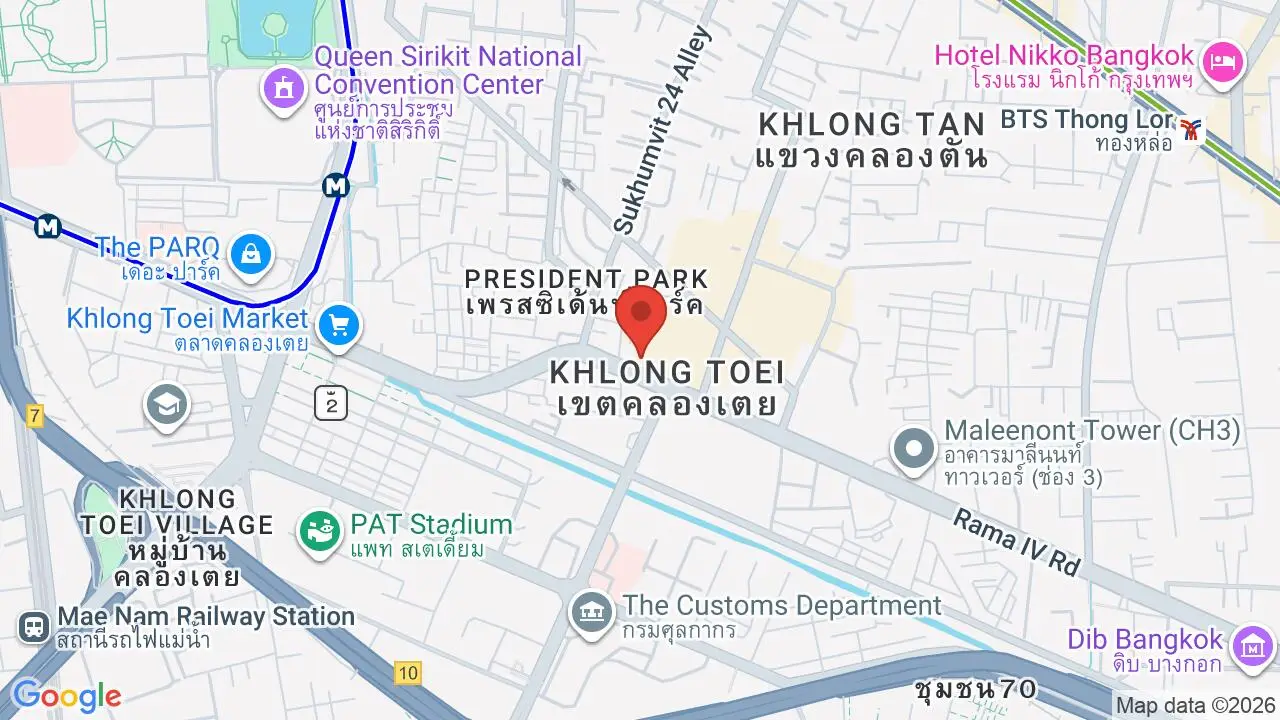 Map showing location of Sornthong