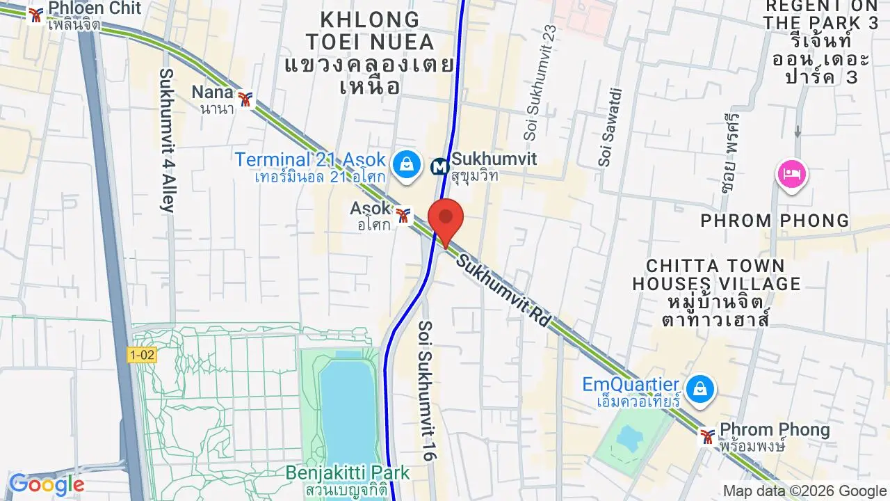 Map showing location of Speak Thai Easy