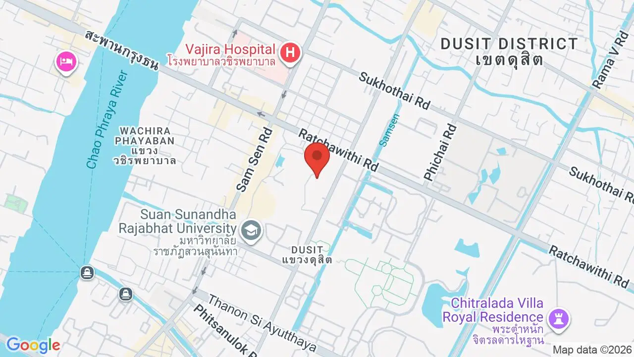 Map showing location of Suan Dusit University