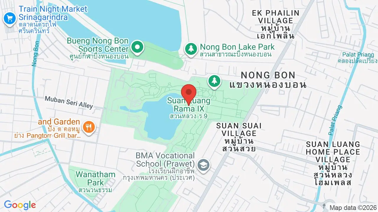 Map showing location of Suan Luang Rama IX