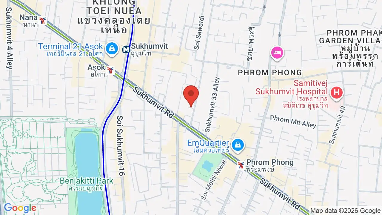 Map showing location of Sushi Masato