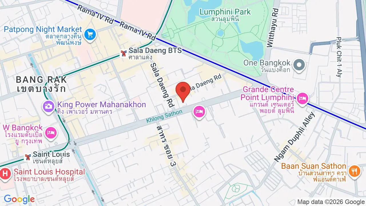 Map showing location of Sushi Saryu